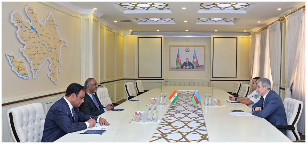 On the 23rd of June, 2023, Ambassador Sridharan Madhusudhanan had a fruitful discussion with H.E. Mr. Vusal Huseynov, the Chief of the State Migration Service of the Republic of Azerbaijan.